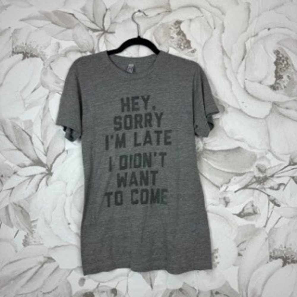 Etsy Hey, Sorry I'm Late I Didn't Want to Come Shirt